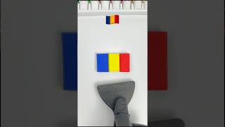 What color do mixed Romania flag make colormixing mixingcolors flagmixing [upl. by Siegler]