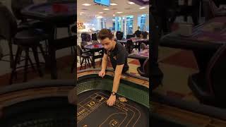 How to handle dice on a craps table casino craps [upl. by Kcirddor]