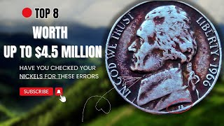 🔴Top 8 Most Valuable Nickels Worth Up to 3 Million – 1965 1980 D 1981 P 1976 Five Cent [upl. by Cozmo790]