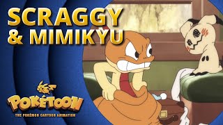 Scraggy and Mimikyu 💥  POKÉTOON Shorts [upl. by Oecam]