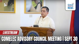 LIVE Comelec Advisory Council Meeting September 30 2024  Replay [upl. by Aikemehs]