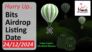 Bits Airdrop Free Mining in Telegram Listing on 24122024 [upl. by Anatak]