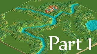 Rollercoaster Tycoon 2  Realistic Landscape Step by Step  Part 1 [upl. by Aiseneg]