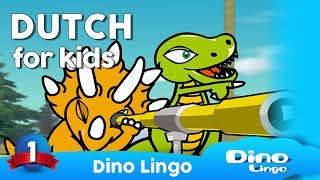 Learn Dutch for kids Animals  Dinolingo [upl. by Ytinirt]