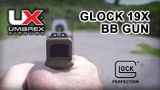 GLOCK 19X BB Gun Air Pistol Features and Shooting  Umarex Airguns [upl. by Ruddie]