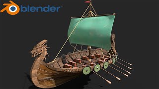 Learn to Make Viking Longship in Blender 29 [upl. by Ikcim]