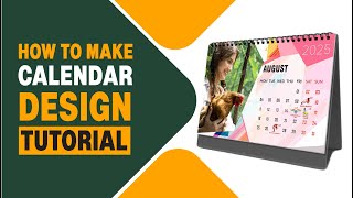 How to create a Desk Calendar Design  Stand in Adobe Illustrator Perfect Tutorial [upl. by Yalc]