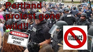 Portland protest Violent [upl. by Ojadnama]