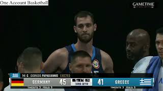 Greece Highlights vs Germany in FIBA basketball worldcup exhibition [upl. by Aleakim849]