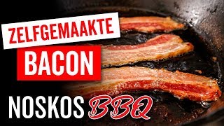 Zo maak je je eigen bacon gerookt ontbijtspek op de BBQ [upl. by Agem]