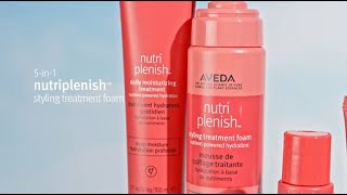 MultiTasking Hair Styling with Nutriplenish Styling Treatment Foam  Aveda [upl. by Nygem]