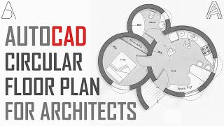 AutoCAD Circular Floor Plan For Architects [upl. by Ardnaz]