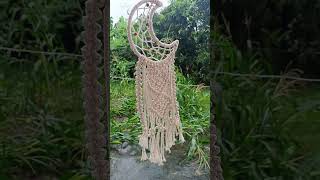 Macrame dream catcher wall hanging handmadeprojects handmadeknitting [upl. by Oiziruam411]