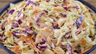 Coleslaw Recipe  How to Make Coleslaw Salad [upl. by Ylagam]