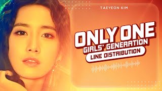 Only One  Girls’ Generation 소녀시대  Line Distribution [upl. by Arnuad744]