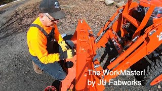 550 Kubota LX2610 Compact Tractor MOD JUFabWorks WorkMaster Plate Install and first uses outdoors [upl. by Suu]