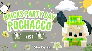 How To Build Bricks Party Day Pochacco K229 Step By Step  Cara Membuat Lego Pochacco [upl. by Ativ375]