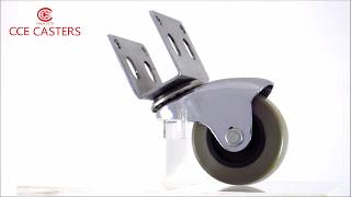 CCE CASTERS2 Inch U Bracket Shape Swivel Caster Wheels Solidworks [upl. by Eldrid]