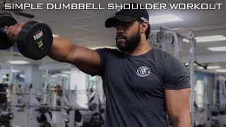 Try This Simple Dumbbell Only Shoulder Workout [upl. by Aliuqat546]