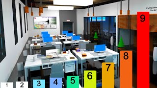 Earthquake SIZE Comparison  3D OFFICE 12 quakes [upl. by Coltun]