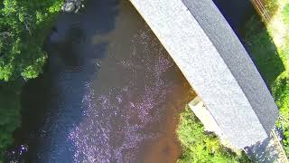 Robyville Bridge Corinth Maine Cinematic Maine Drone Footage [upl. by Adgam]