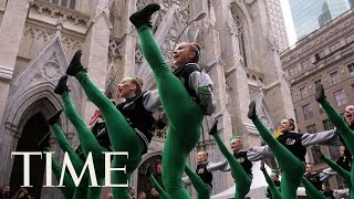 St Patricks Day Parade In New York City  TIME [upl. by Nylynnej]