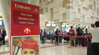 Flying from Cairo Egypt to Dubai UAE Using Emirates airlines buisness class [upl. by Salomo]