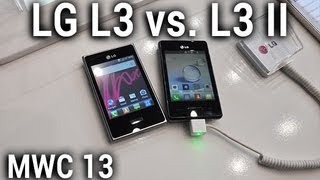 LG Optimus L3 vs L3 II comparaison au MWC 2013  par TestMobilefr [upl. by Zelig]