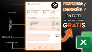 SORPRENDE A TUS CLIENTES CON EXCEL crea una cotización de tus productos en Excel  PLANTILLA GRATIS [upl. by Oys]