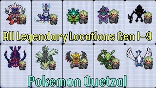 Pokemon Quetzal 070 Legendary Locations  Gen 19 All Legendary Locations [upl. by Navillus]