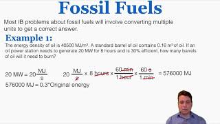 Fossil Fuels  IB Physics [upl. by Aneroc941]