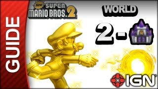 New Super Mario Bros 2  Star Coin Guide  World 2Castle  Walkthrough [upl. by Idzik]