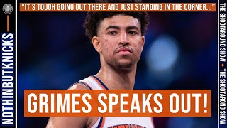 Quentin Grimes takes a shot at Thibs over his role in the Offense [upl. by Aicillyhp]