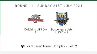 U13 Div 1 Redcliffe Dolphins vs U13 Div 1 Burpengary jets [upl. by Casteel245]