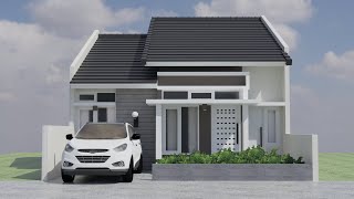 Desain Rumah Minimalis Seri 013  Ukuran 7x12 Meter [upl. by Watkins]