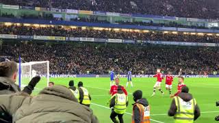 Jadon Sancho Goal amp Crowd Celebrations  Chelsea v Man Utd  28112021 [upl. by Lucho53]