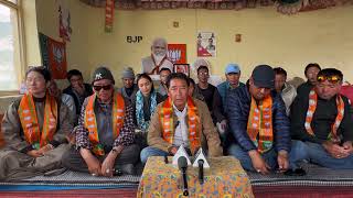 BJP Zanskar reorganised to achive District status to Zanskar [upl. by Eicarg102]