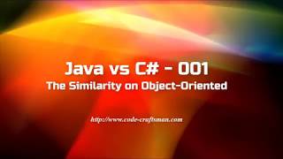 Java vs C  001  The Similarity on ObjectOriented [upl. by Arihay511]