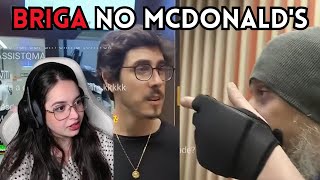 BLUEZÃO VS CASTANHARI TRETA NO MC DONALDS REGISTRADA AO VIVO [upl. by Anilrats]