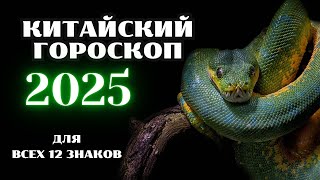 КИТАЙСКИЙ ГОРОСКОП НА 2025 ГОД ПО ГОДУ РОЖДЕНИЯ  ВОСТОЧНЫЙ ГОРОСКОП 2025 ГОД [upl. by Tyika47]