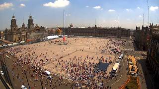 Sismo en la cdmx 19 de septiembre 2017 visto desde el Zócalo [upl. by Neelyak]