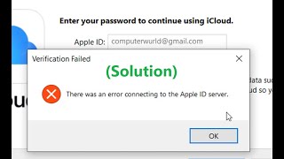 How to fix There was an error connecting to the Apple ID server  Verification Failed iCloud [upl. by Inittirb]