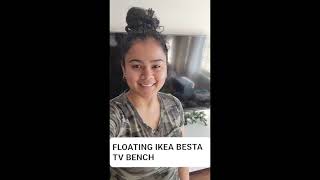 How to install floating Ikea BESTA TV Bench into the wall [upl. by Creight485]