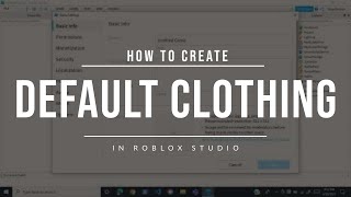 How to create default clothing in Roblox No scripting [upl. by Etteniuq96]