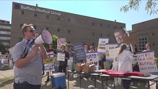 Patients join UB residents on picket line [upl. by Notsur]