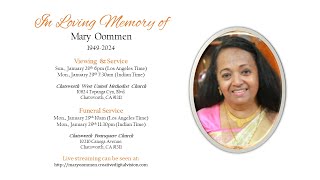 Funeral Services of Mary Oommen  January 29 2024 [upl. by Kcoj139]