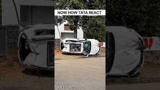 TATA Harrier Crashed On Road Auto Se  Harrier Accident shorts [upl. by Inhsor]