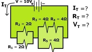 Physics 41 Resistors in Series and Parallel 3 of 5 [upl. by Maibach850]