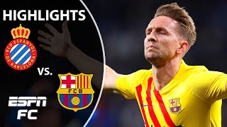 Luuk de Jong to the rescue Barcelona escapes with a draw vs Espanyol  LaLiga Highlights  ESPN FC [upl. by Meuse]