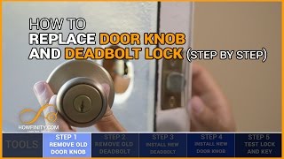 How to Replace a Door Knob and Deadbolt Lock Step By Step [upl. by Fuhrman127]